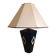 Vintage table lamp in black marble and mother-of-pearl - 70s/80s - Hollywood