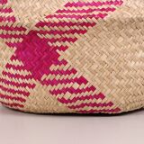 Pink Foldable Basket 35x30 cm (L),Boho-Style Foldable Basket