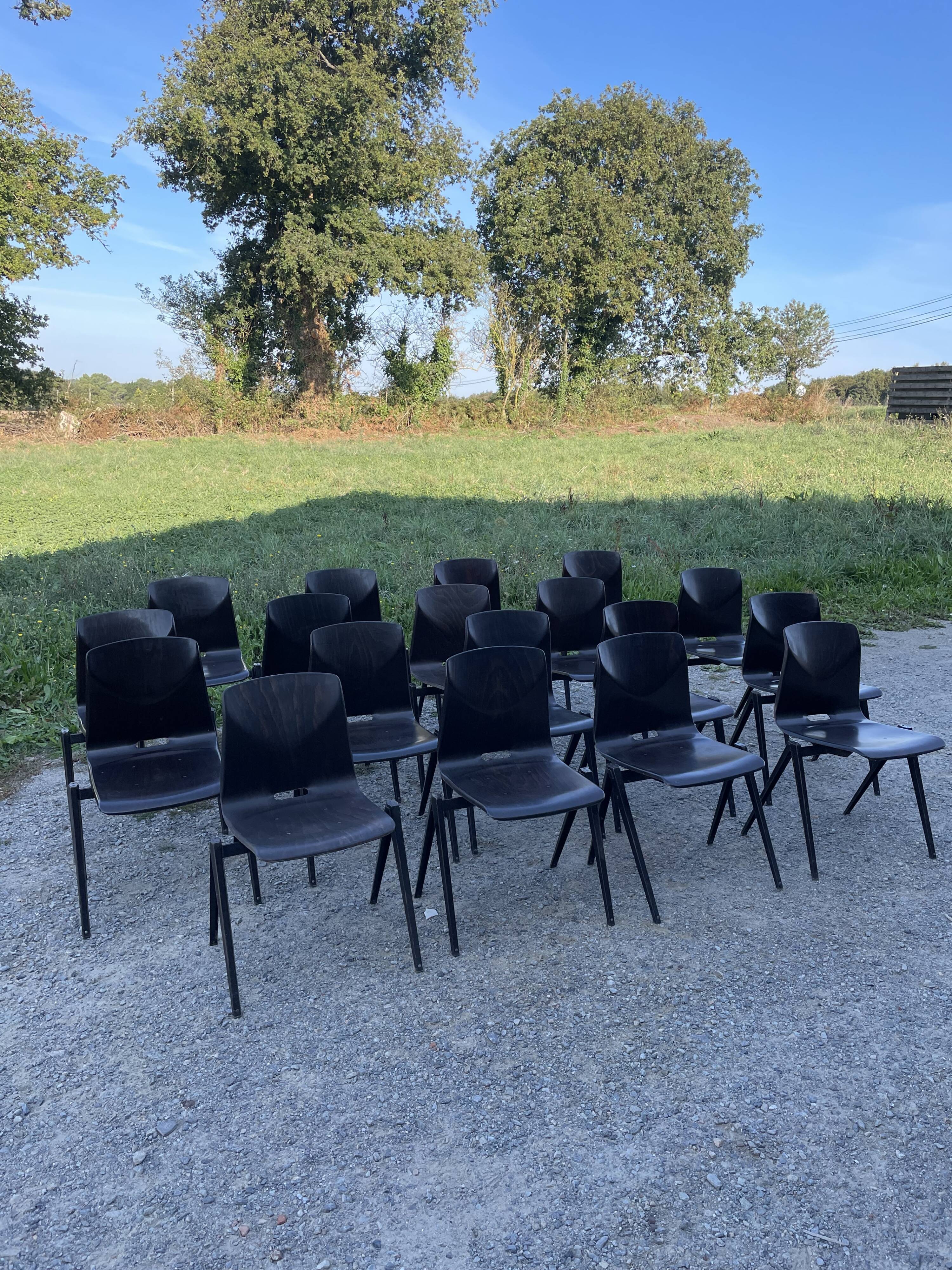 Set of 18 chairs Galvanitas, 60s