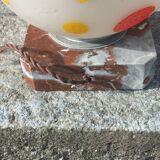 Art Deco night light in marble and enamelled glass from the 1930s.