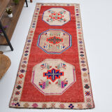 3x7 short vintage oushak runner rug