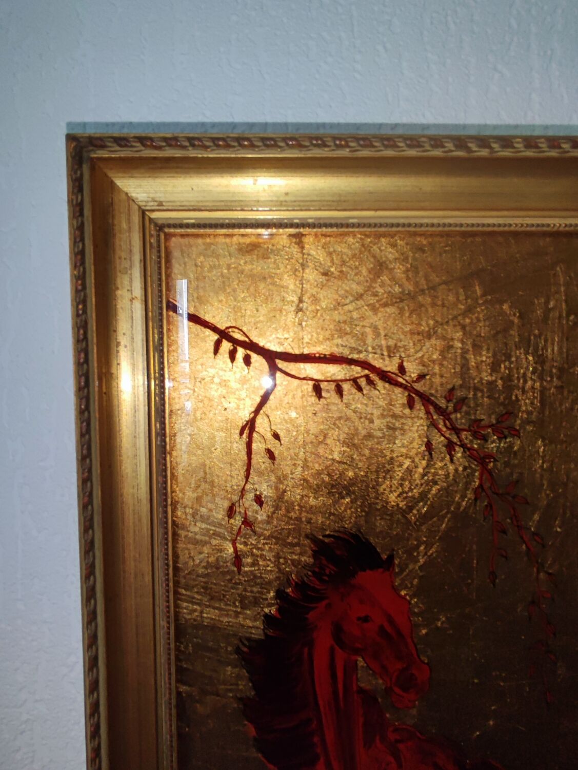 Gold leaf horse painting