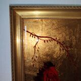 Tableau cheval feuille d'or