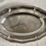 Silver-plated metal tray in the Wiskemann style, Louis XV.