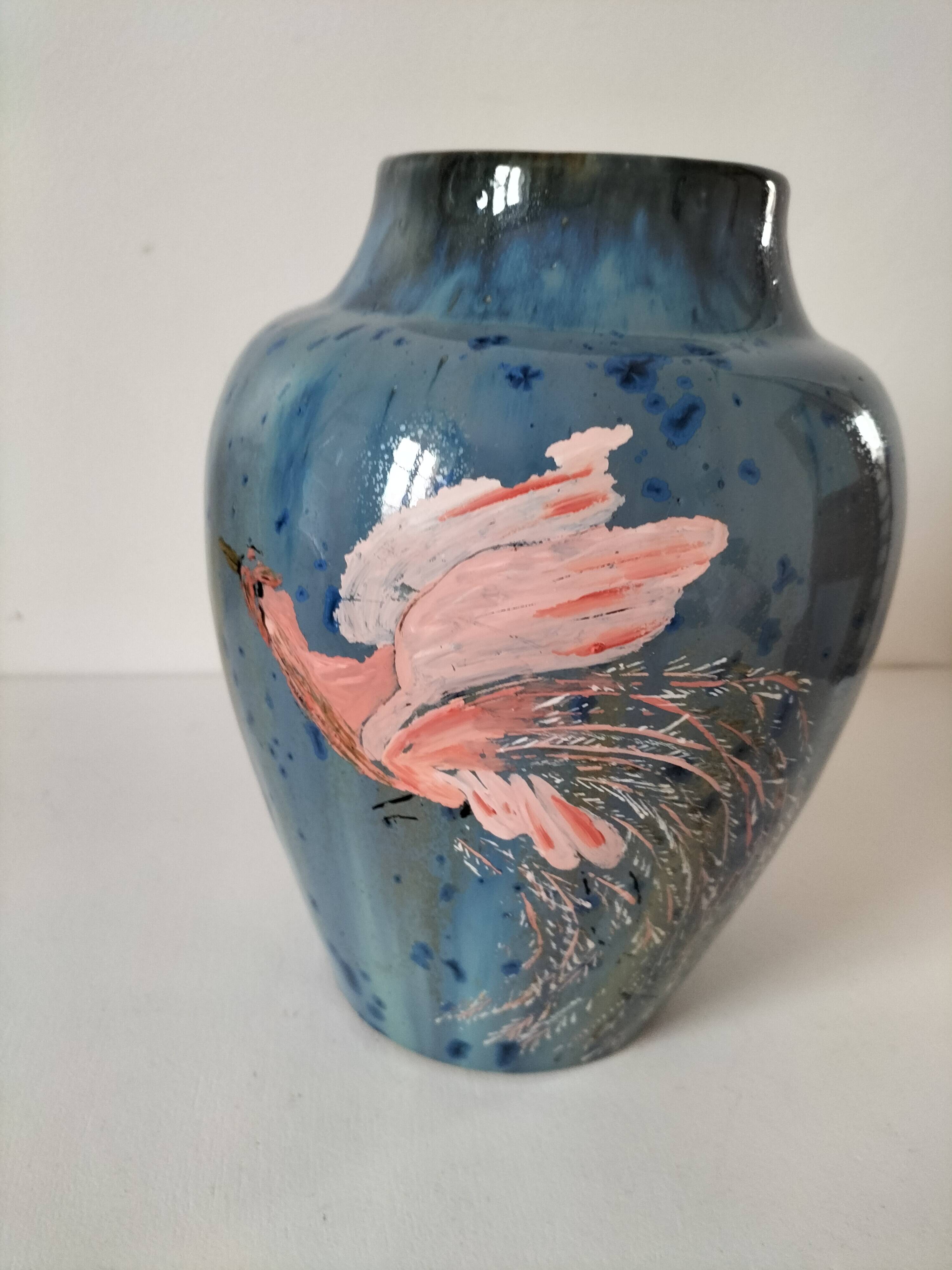 Pierrefonds Heraldic Faiencerie Vase