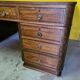Bureau anglais antique avec placage de palissandre, datant d’environ 1900