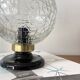 Ceiling light or wall light with cracked glass globe, 15 cm, porcelain rose.