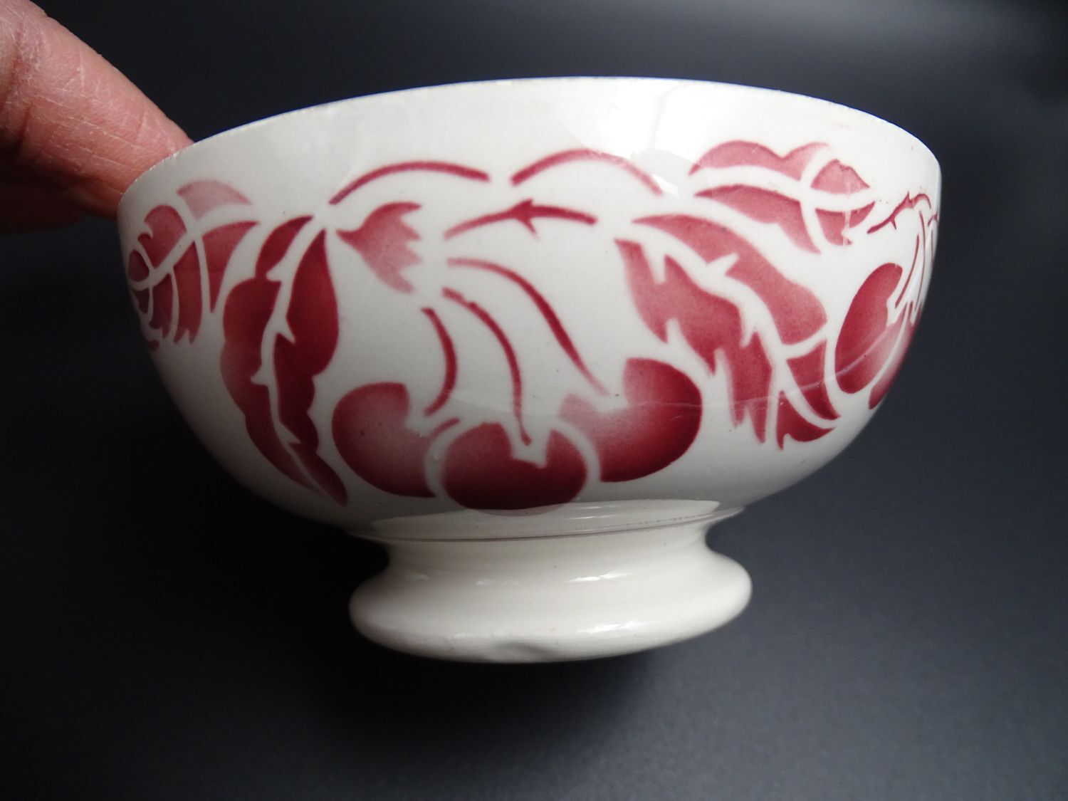 Lot of 3 bowls in Digoin faience 1940