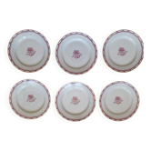 1 set of 6 Art Deco dessert plates from Limoges