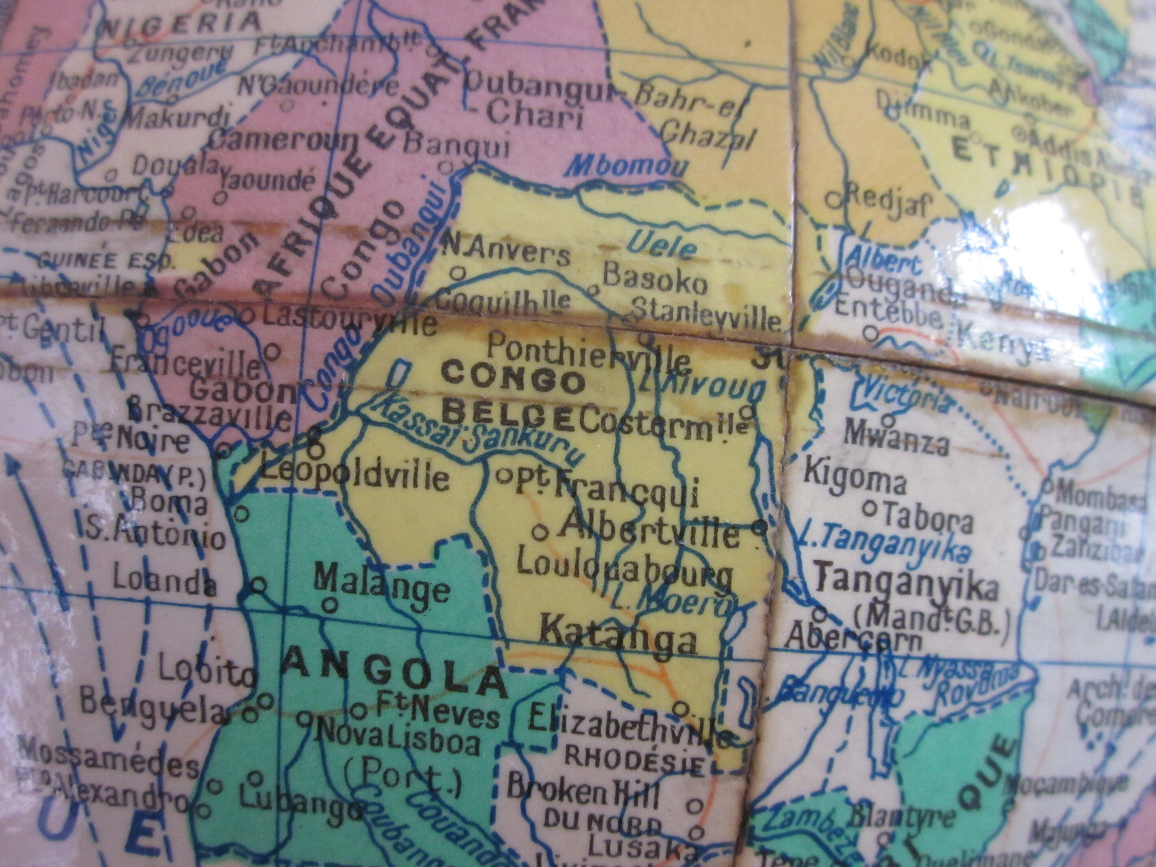 Mappemonde des années 30-40