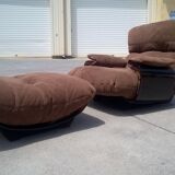 Armchairs and foot rest by Michel Ducaroy for Ligne Roset