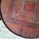 Antique table with double round tops, side table or plant stand.
