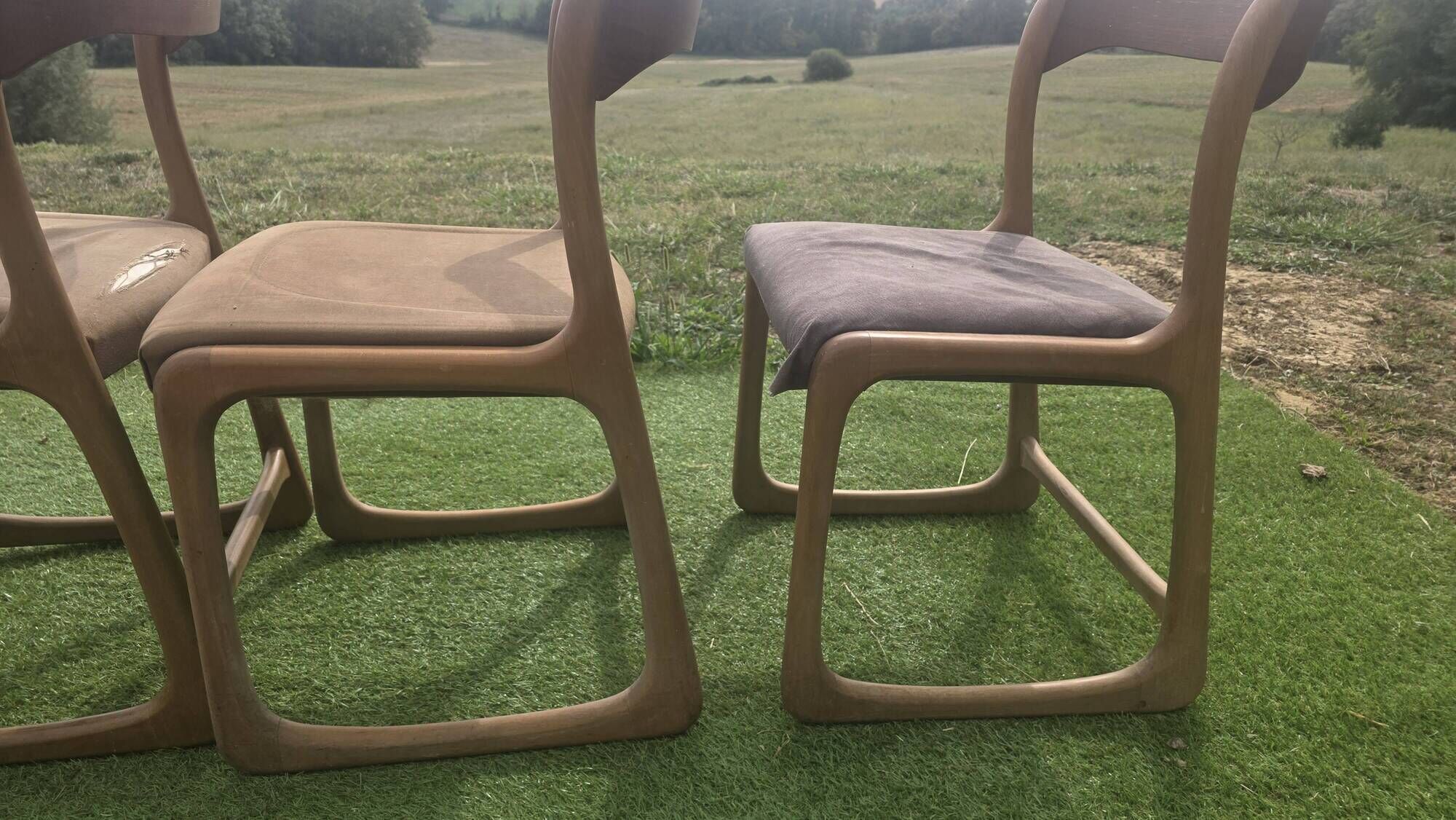 4 chaises Baumann modèle Traîneau
