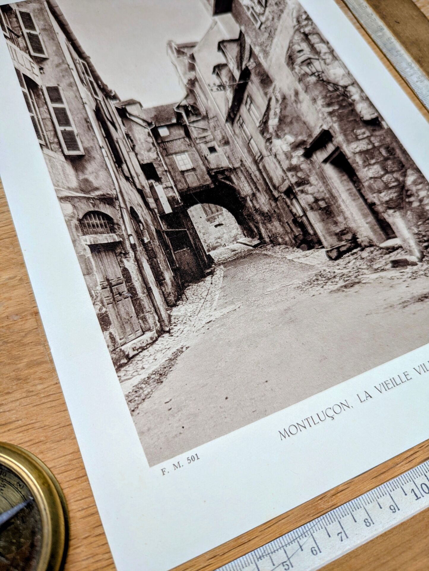 Montluçon, Allier, photo print from 1942.