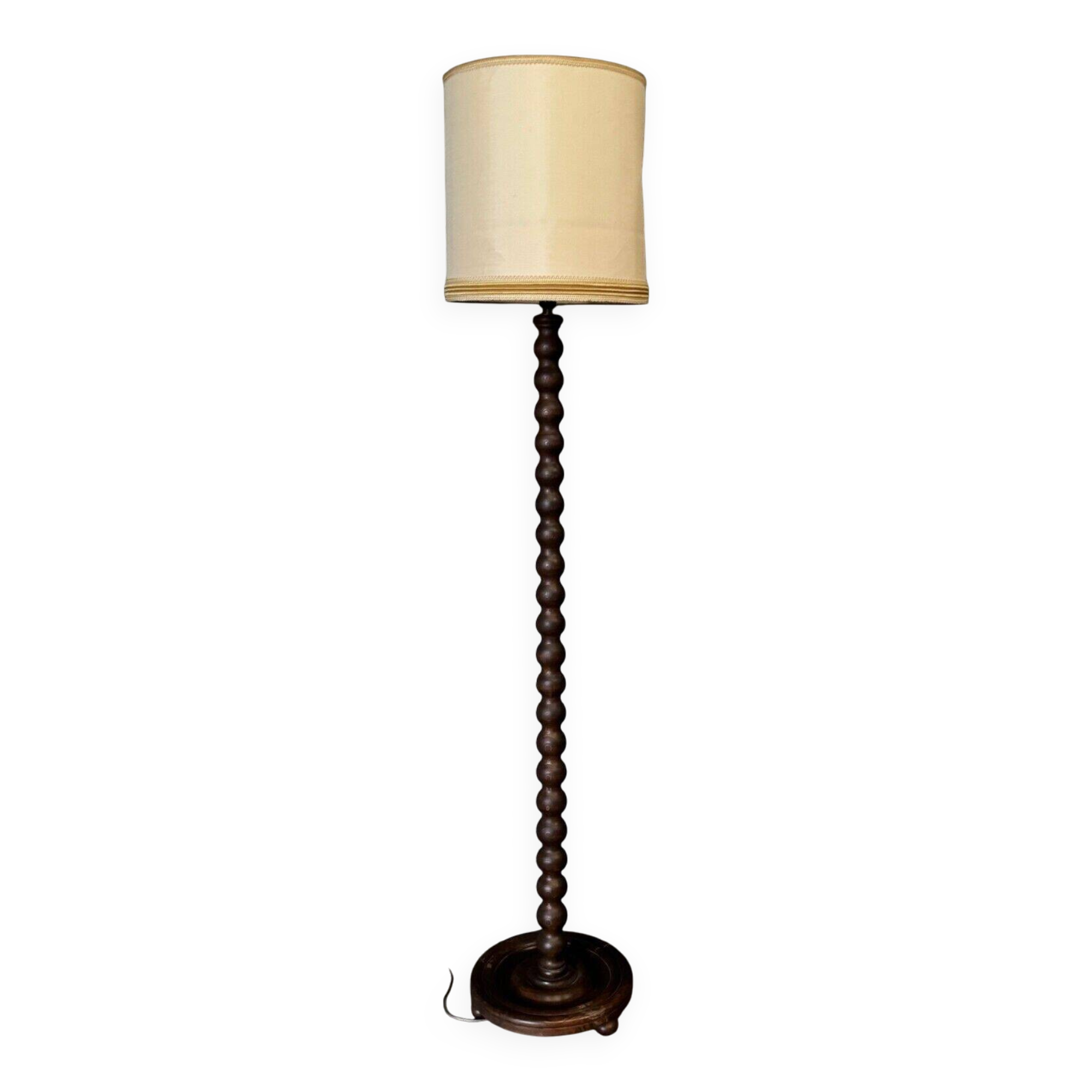 Floor lamp in the style of Charles Dudouyt 20th century turned wood