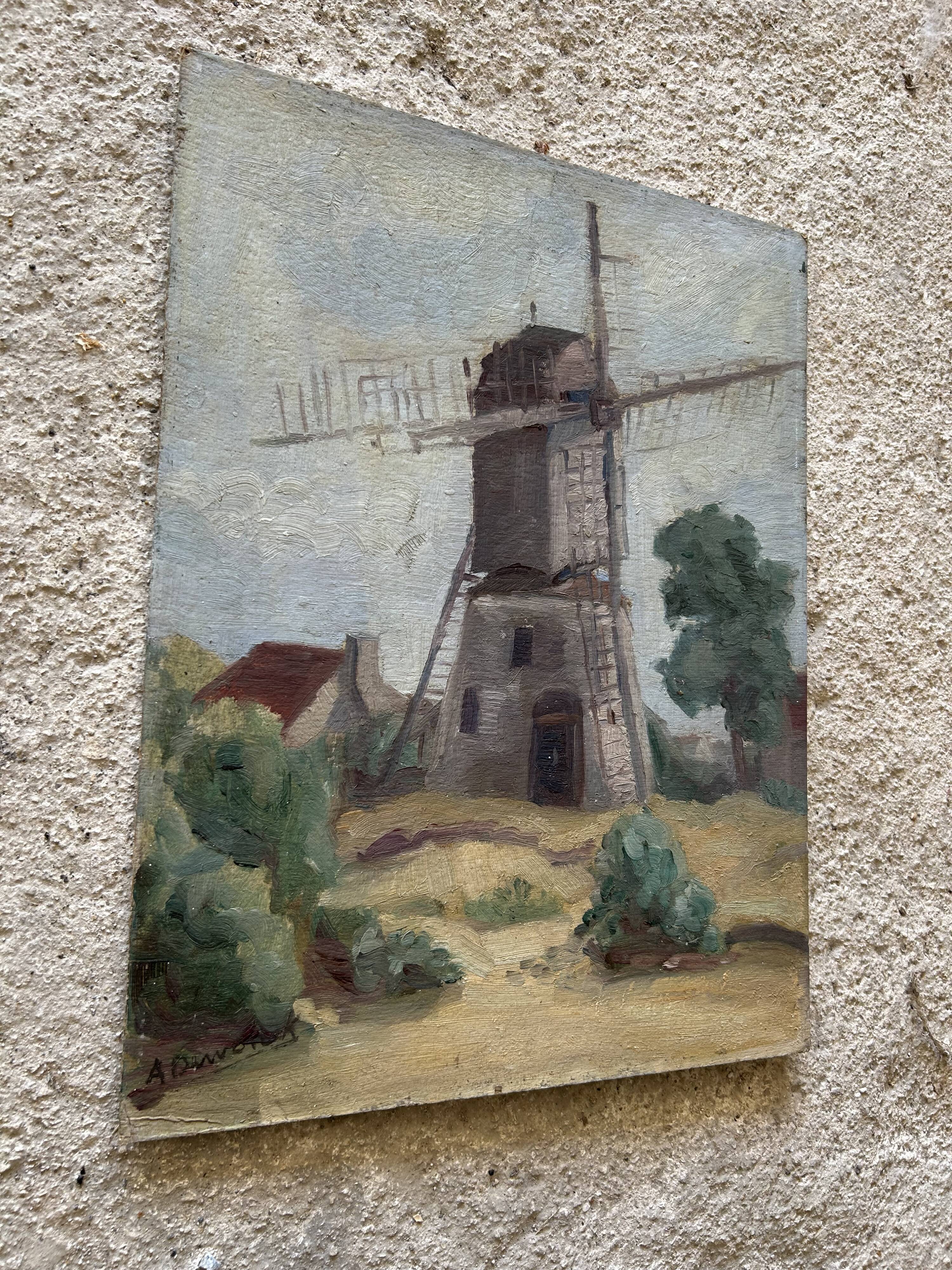 Huile sur carton signée A. Duwotock