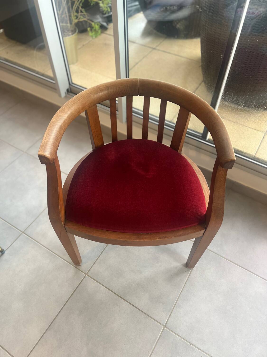 Fauteuil de bureau art déco bois courbé - 30/40’s