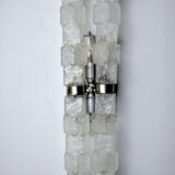 Murano wall lamp, frosted ice cubes, Italy, 1970