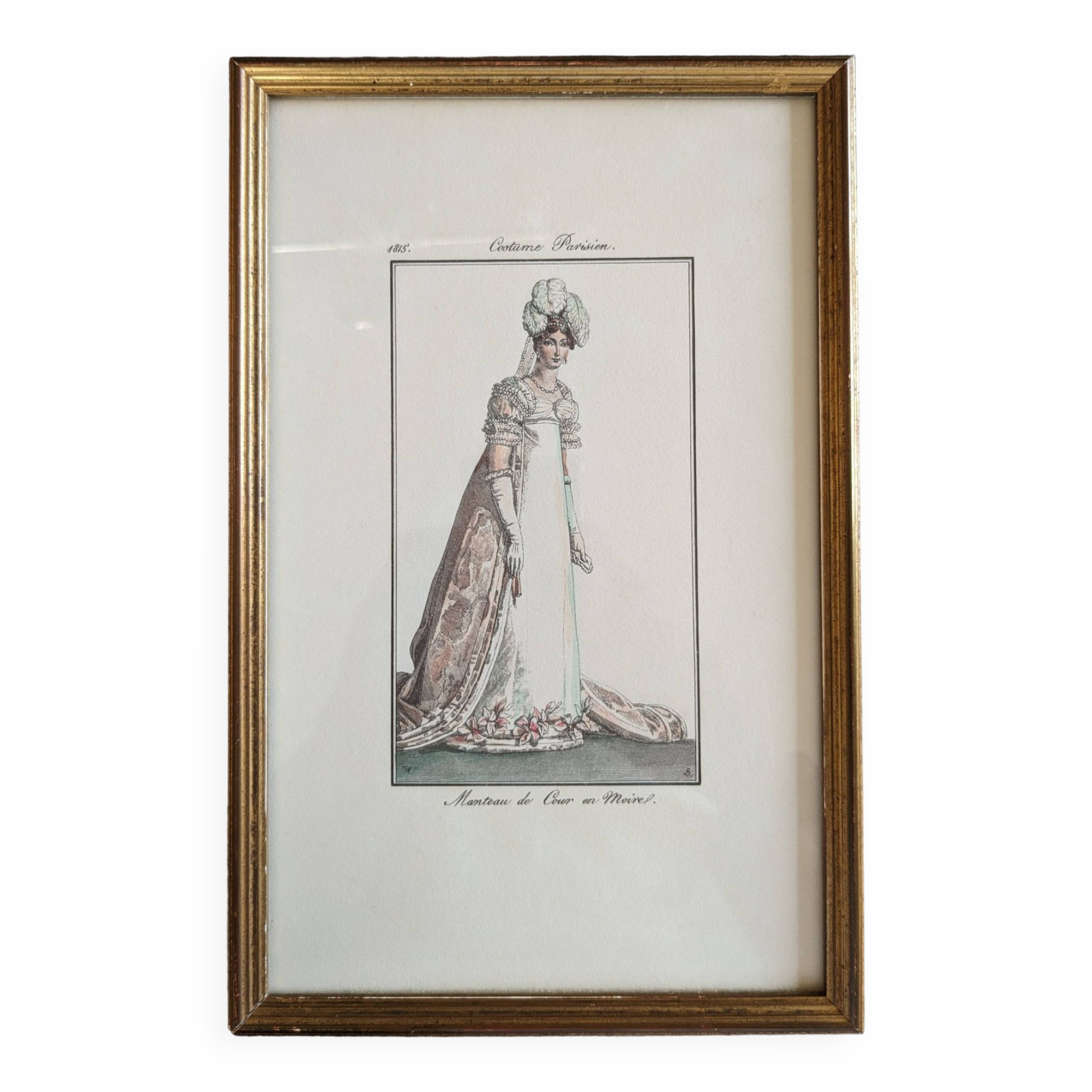 Gravure de mode - costume parisien