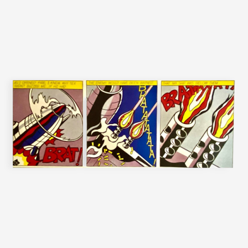 Roy Lichtenstein - as I Opened Fire - 3 Original posters, c 1970