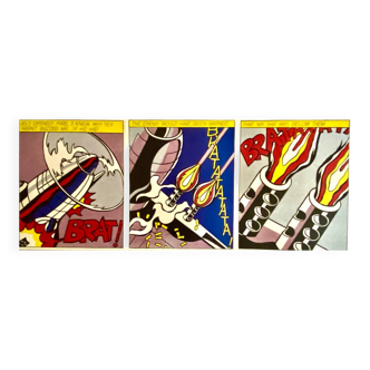 Roy Lichtenstein - as I Opened Fire -3 affiches Originales, c 1970