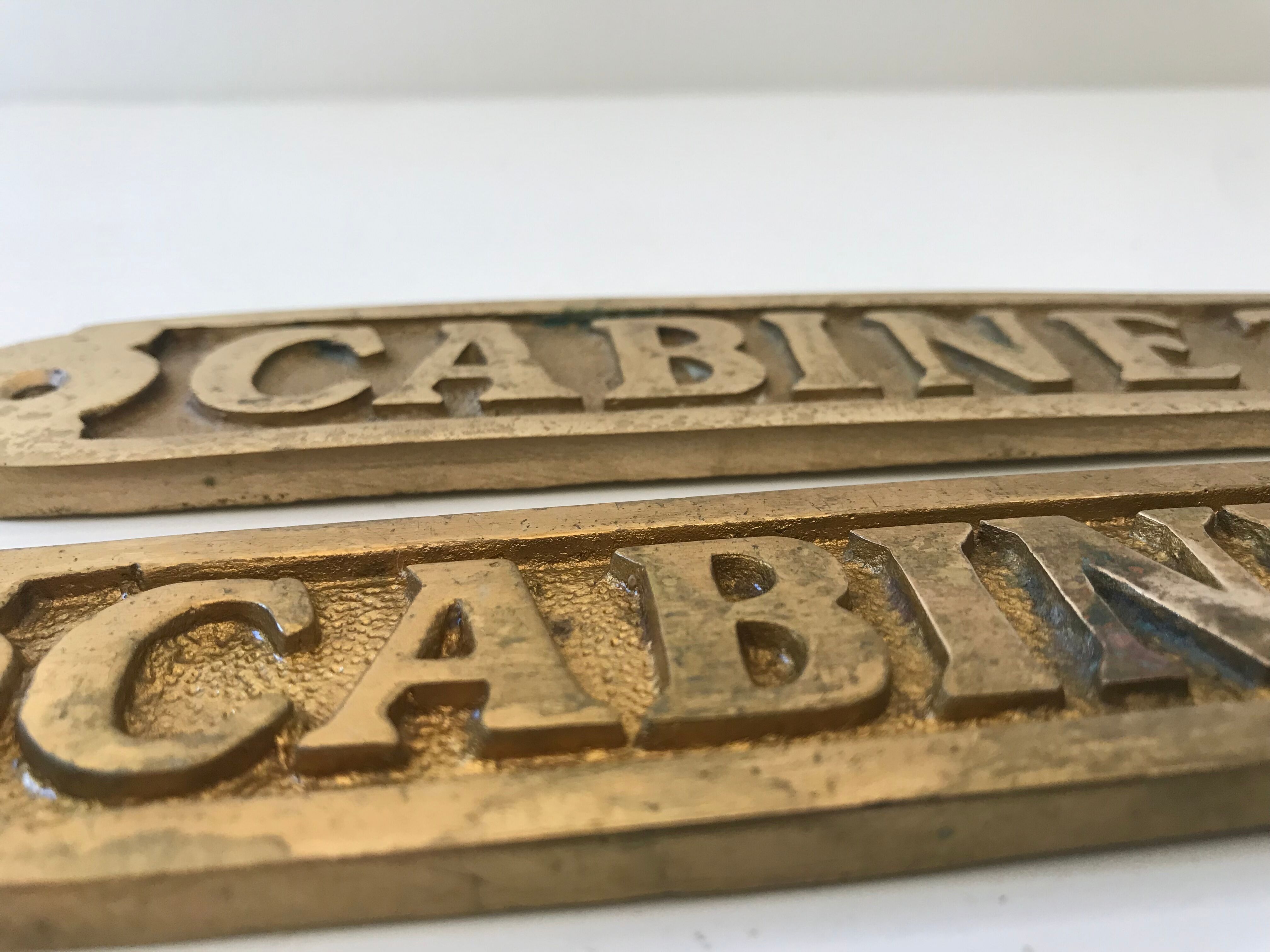 Solid brass door plates