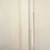 Adjustable metal floor lamp with its vintage smoked ball model from Roger Pradier 1970