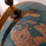 Vintage globe maps taride brass support 60s
