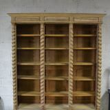 19th century bleached walnut bookcase