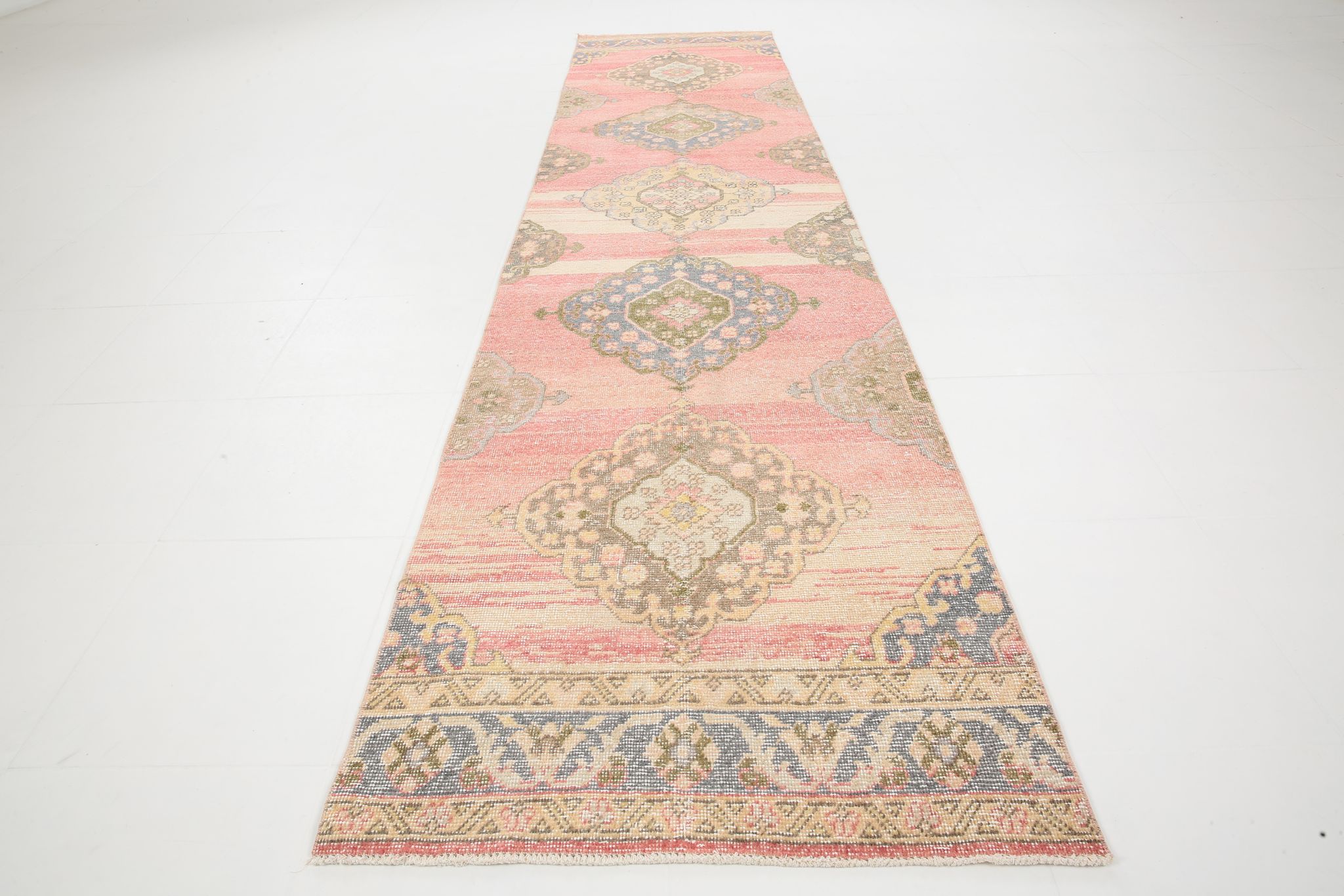 3x12 Turkish Vintage Runner Rug, 86x376Cm