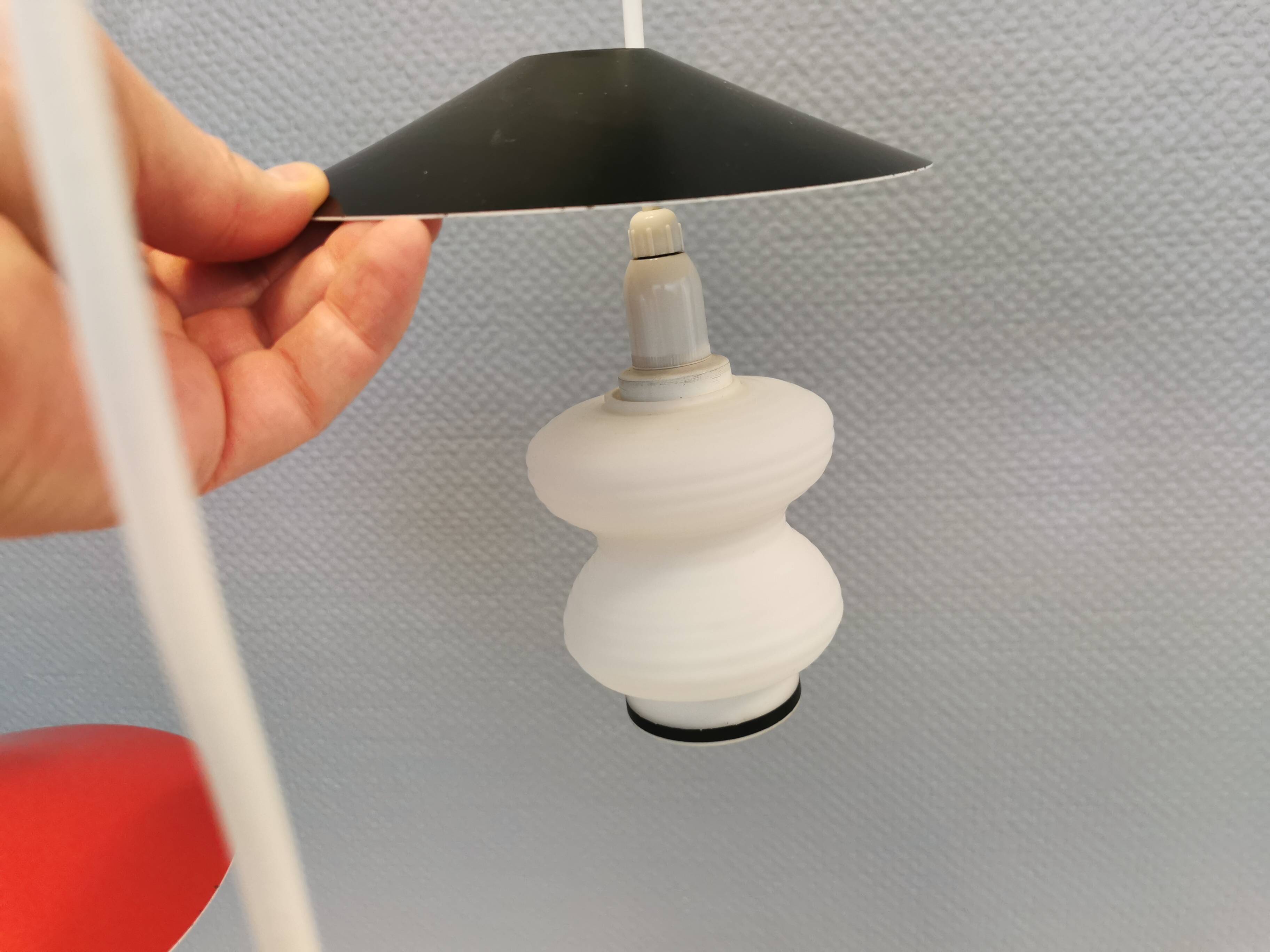 Hanging lamp from the 1950s, several places attributed to Bent Karlby.
