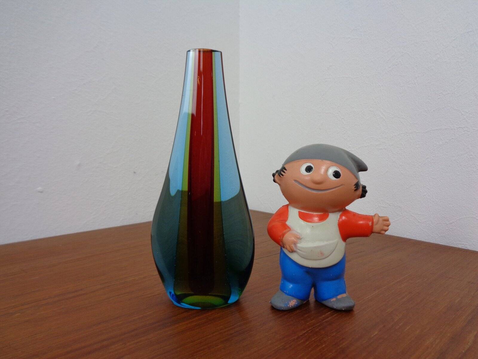 Murano Glass Teardrop Vase by Flavio Poli, 1960s