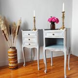 Pair of weathered bedside tables
