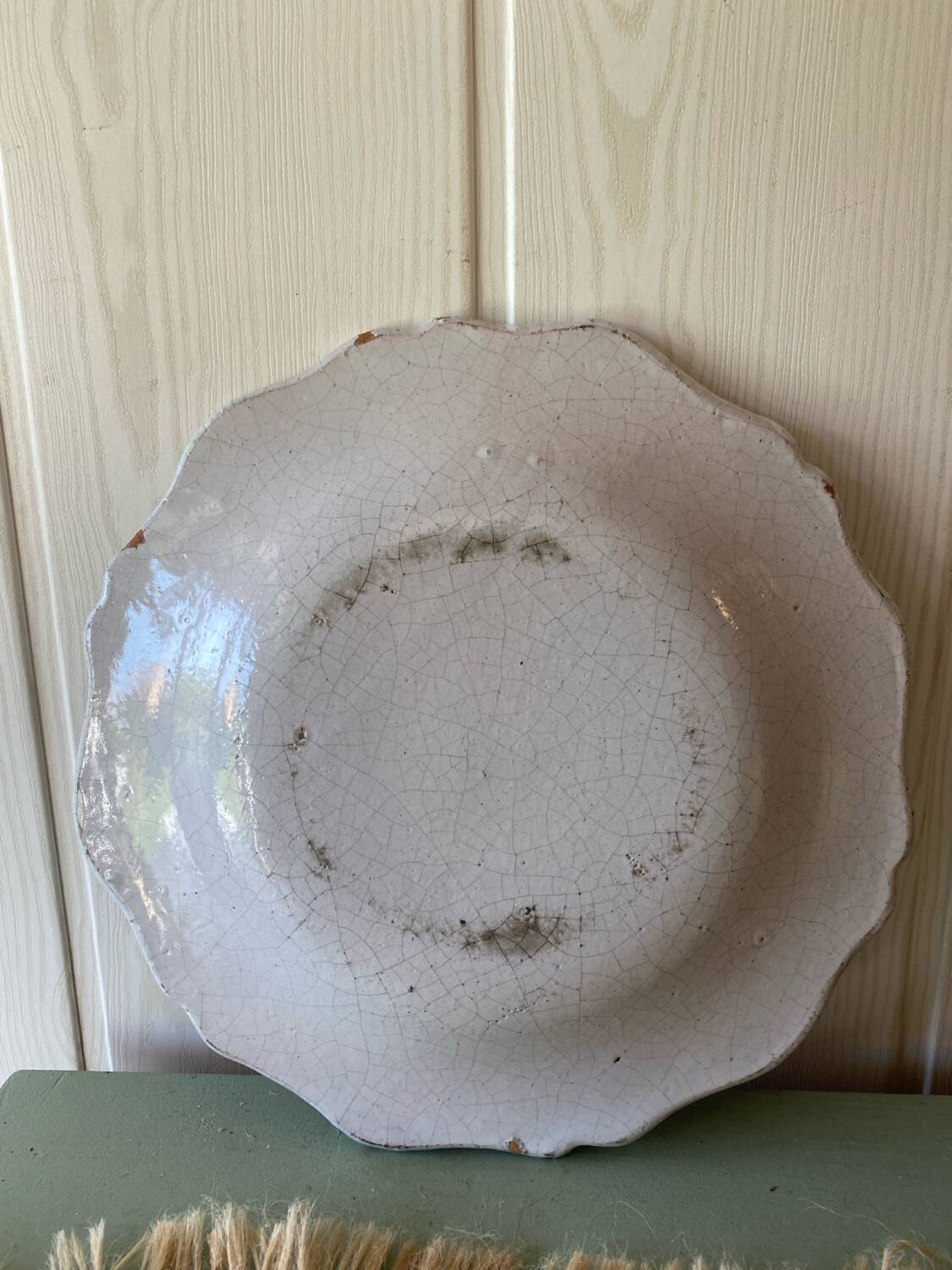 18th century Nevers earthenware plate