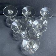 6 old champagne glasses – Blown glass