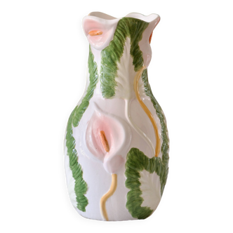 Large slip vase of Arum flowers