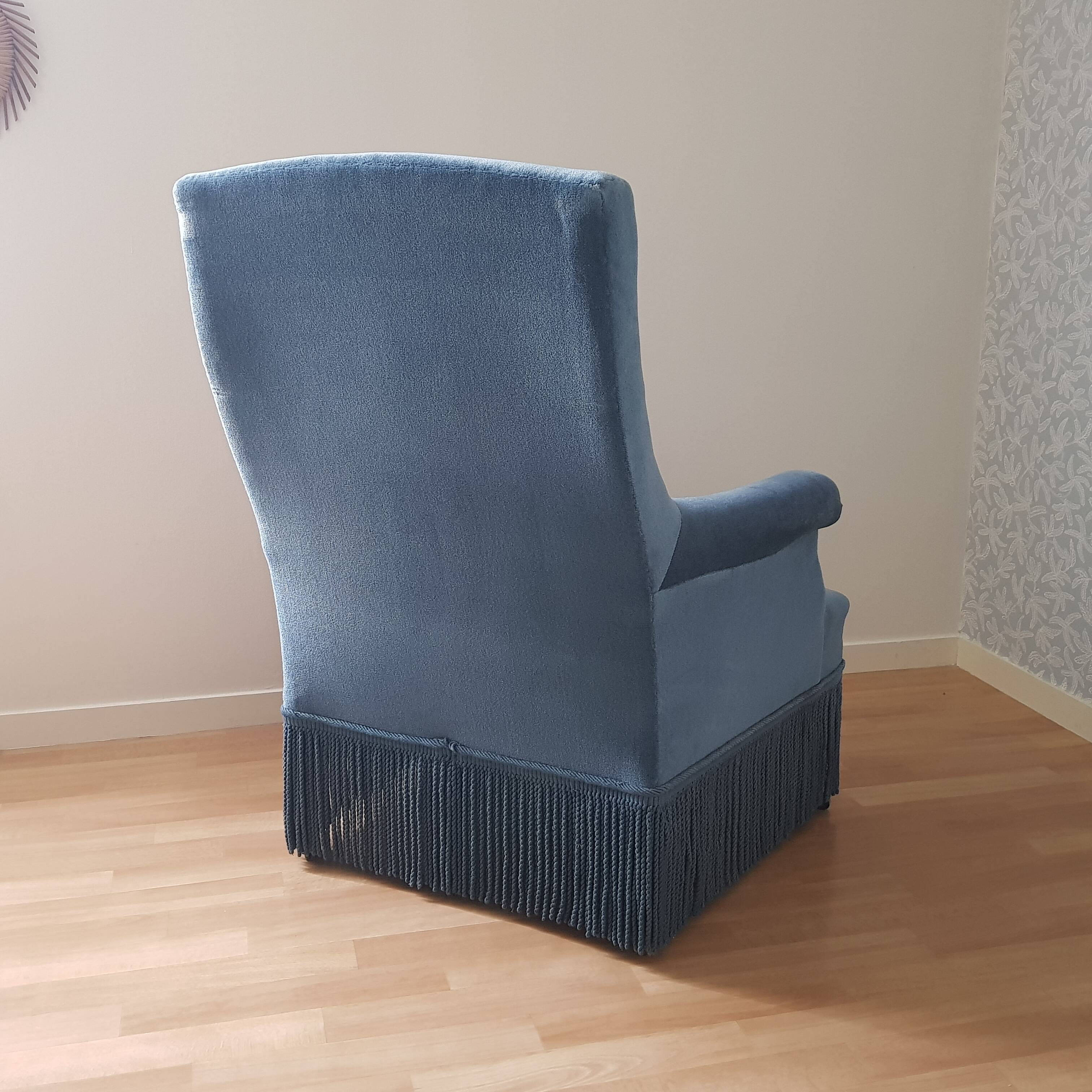 Velvet armchair
