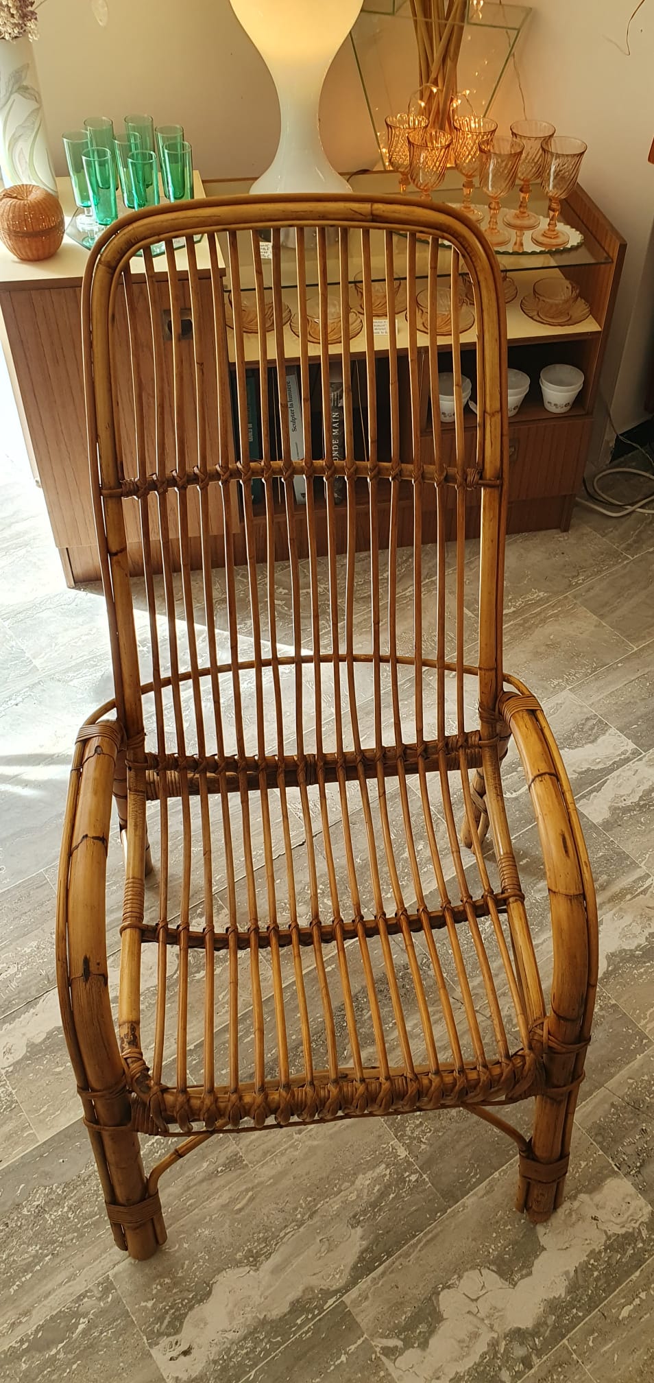 Rattan armchair