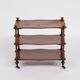 Etagere/shelf with 3 shelves - mahogany - turned columns - wheels - 19th century