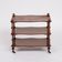 Etagere/shelf with 3 shelves - mahogany - turned columns - wheels - 19th century