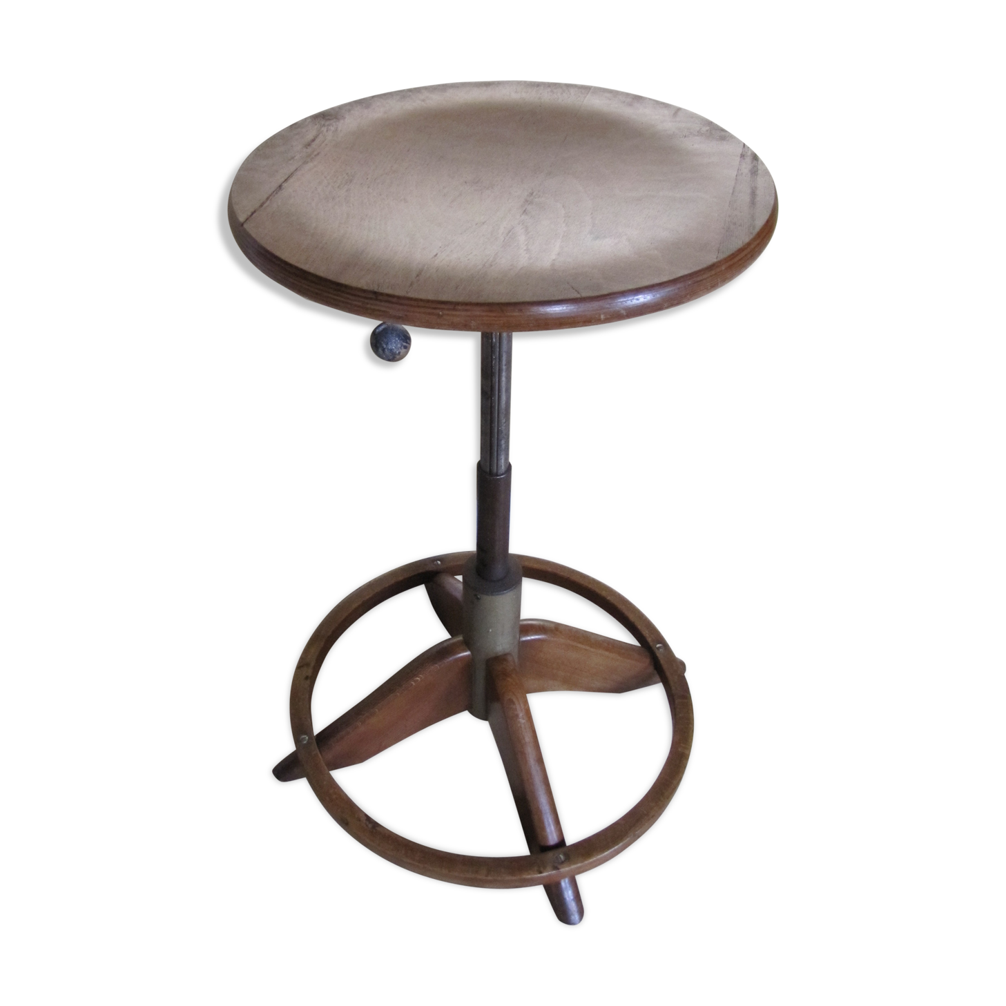 Stool workshop curved wood 1940