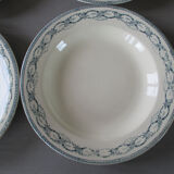 9 hollow plates Salins Récamier terre de fer