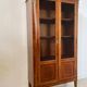 Old display case library with wire mesh from the Napoleon III period, late 19th century