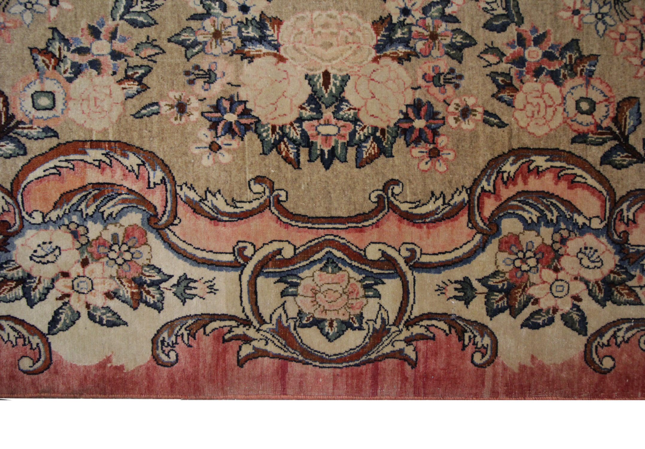 Hand-knotted vintage persian mohajeran area rug 125x215cm