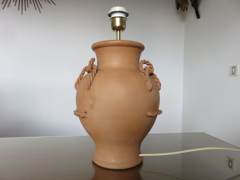 Terracotta lamp, terracotta 60s 70s