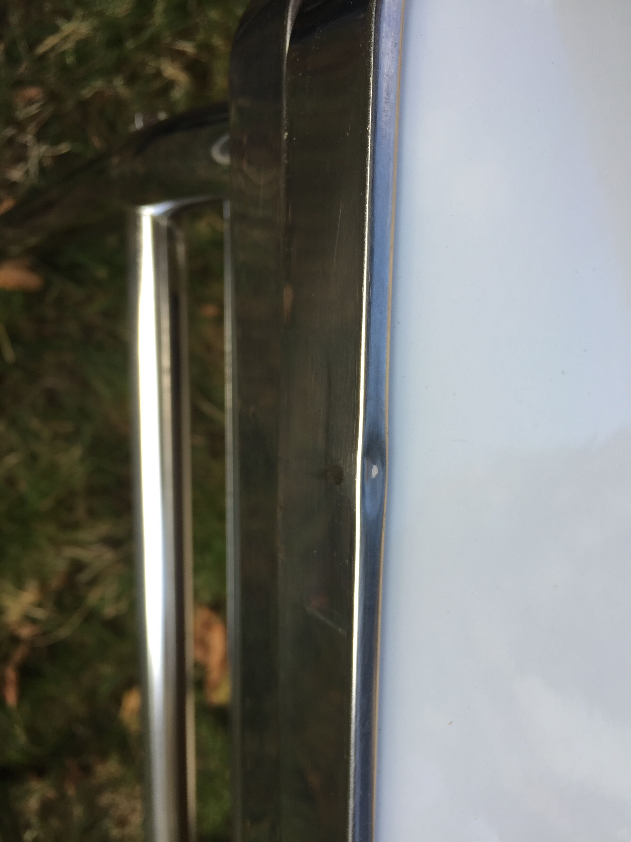 White vintage formica table 60s