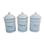 Enamelled spice jars