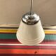 Old white opaline suspension - alu support 50 years vintage