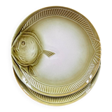Pair in barbotine with fish decor