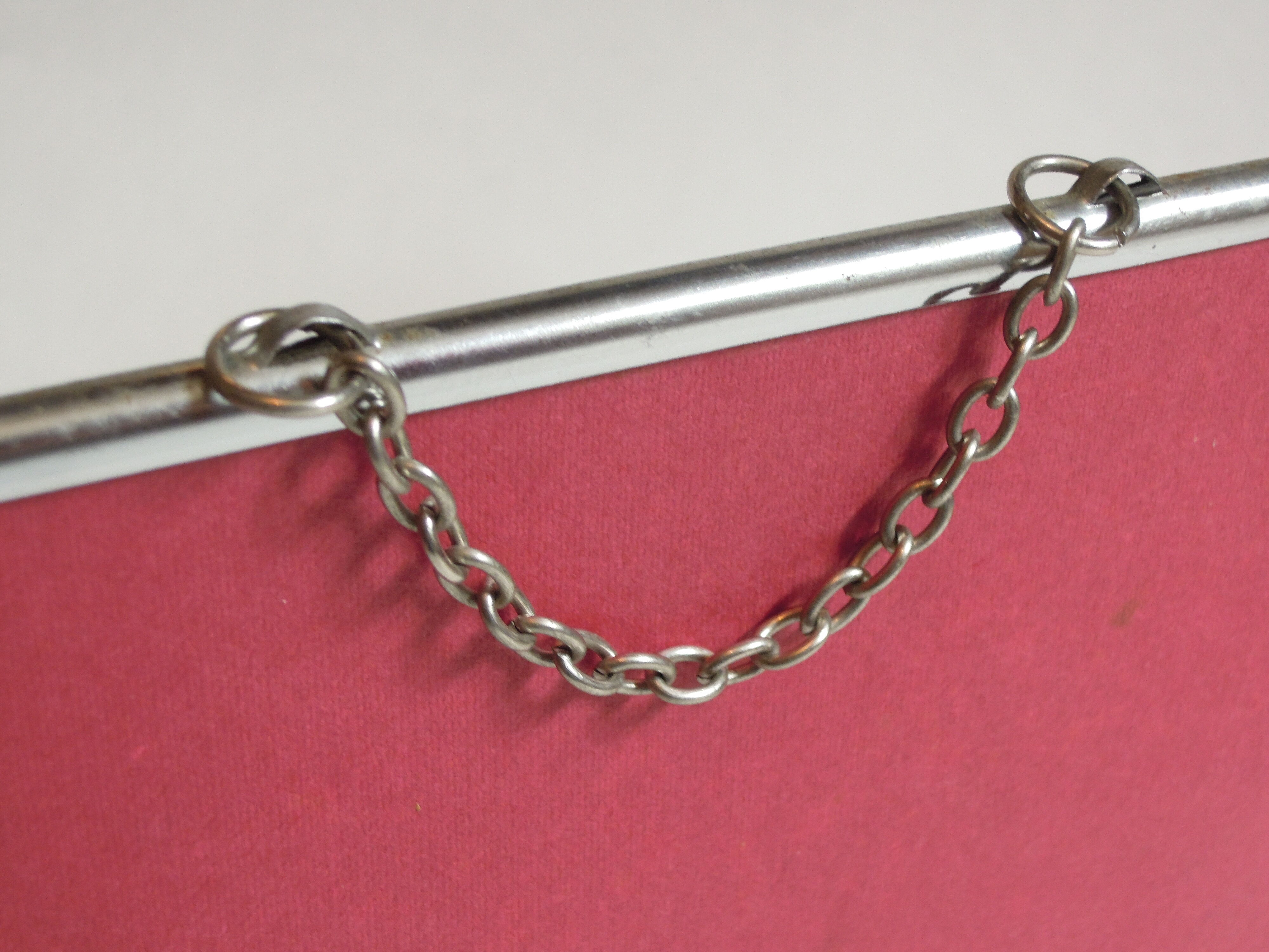 Mirror barber triptych 24 x 17 cm red back